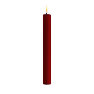 BORDEAUX RED PACK OF TWO LED DINNER CANDLES sizes available
