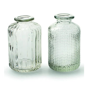 SMALL RECYCLED GLASS VASE 6 X10 CM two designs to choose from