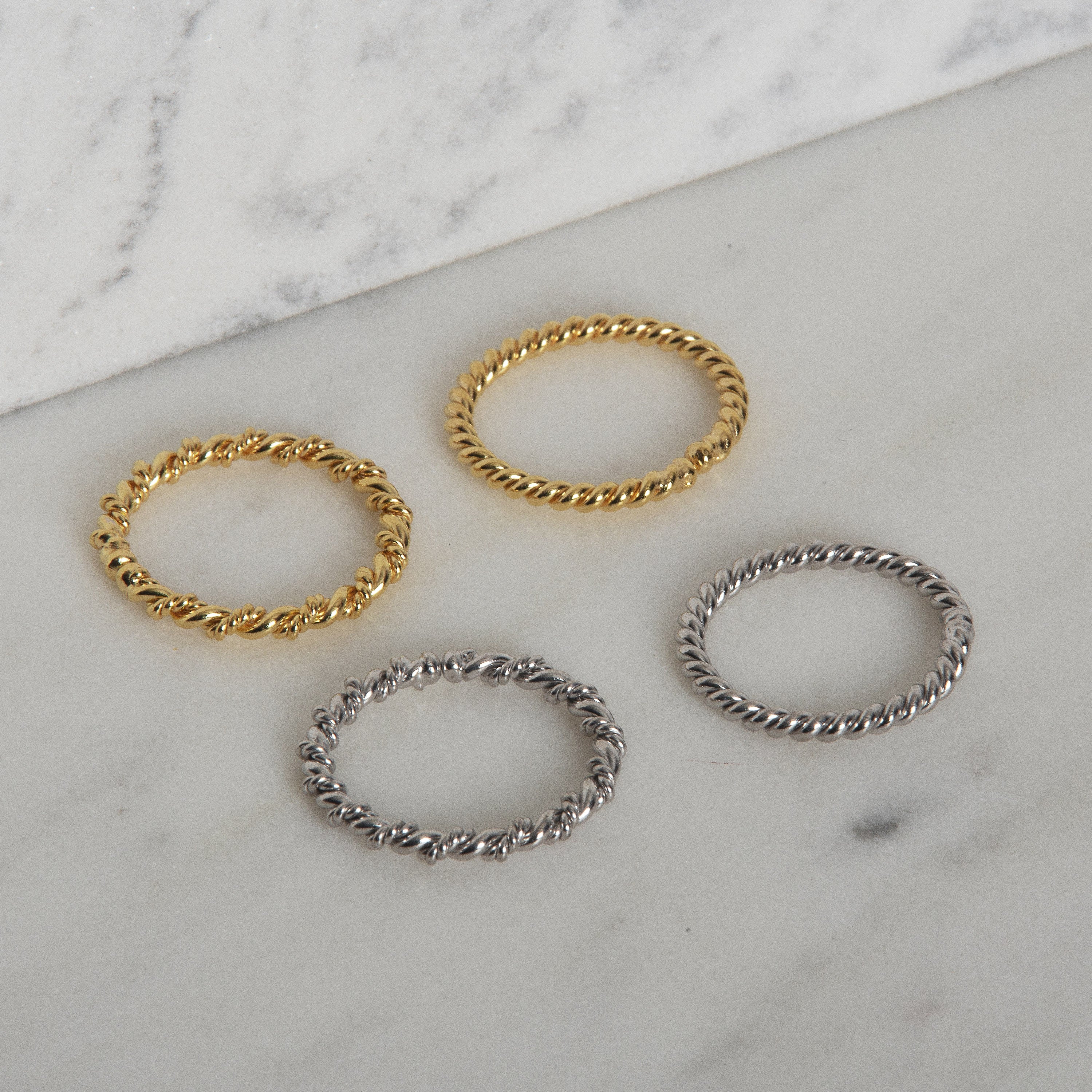 Double Twist Ring Silver