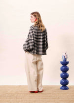 Load image into Gallery viewer, FRNCH Noir Checked Blouse

