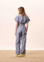Load image into Gallery viewer, FRNCH Checked Blue Jumpsuit
