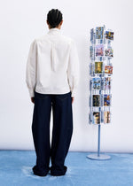 Load image into Gallery viewer, FRNCH Tie Neck Creme Shirt

