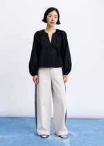 Load image into Gallery viewer, FRNCH Noir Blouse Button Front
