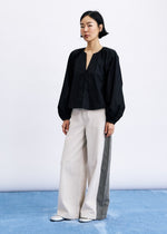 Load image into Gallery viewer, FRNCH Noir Blouse Button Front
