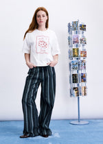 Load image into Gallery viewer, FRNCH White T-Shirt with Red Embroidered Detail
