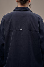 Load image into Gallery viewer, Mat De Misaine Claran Micro Cord Shirt Navy
