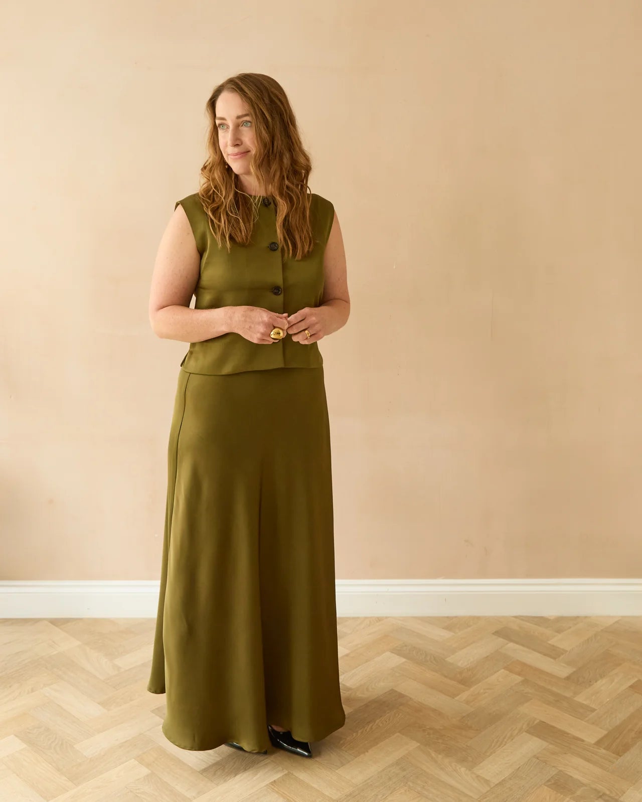 Chalk Gina Skirt Avocado