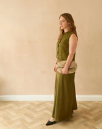 Load image into Gallery viewer, Chalk Gina Skirt Avocado
