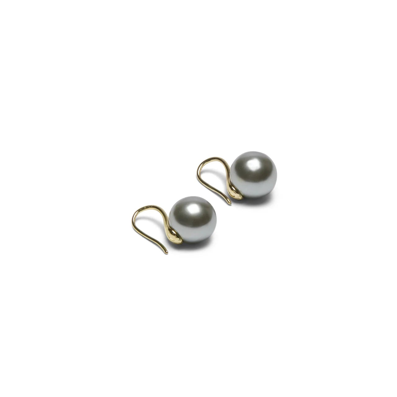 Cambridge Pull Through Earrings Grey Pearl