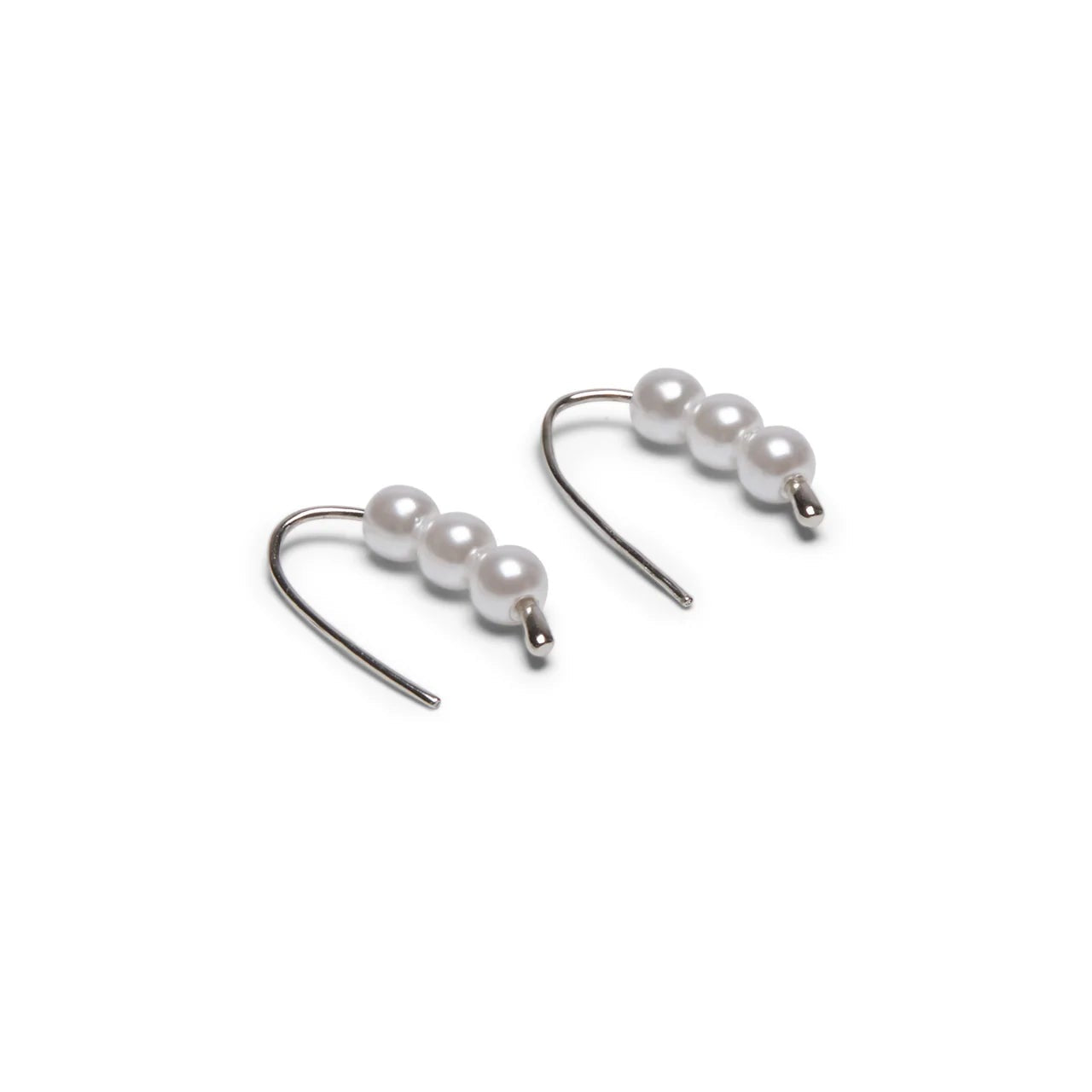 Keswick Beaded Pull Through Earrings Silver