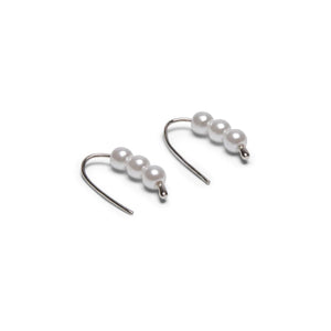 Keswick Beaded Pull Through Earrings Silver