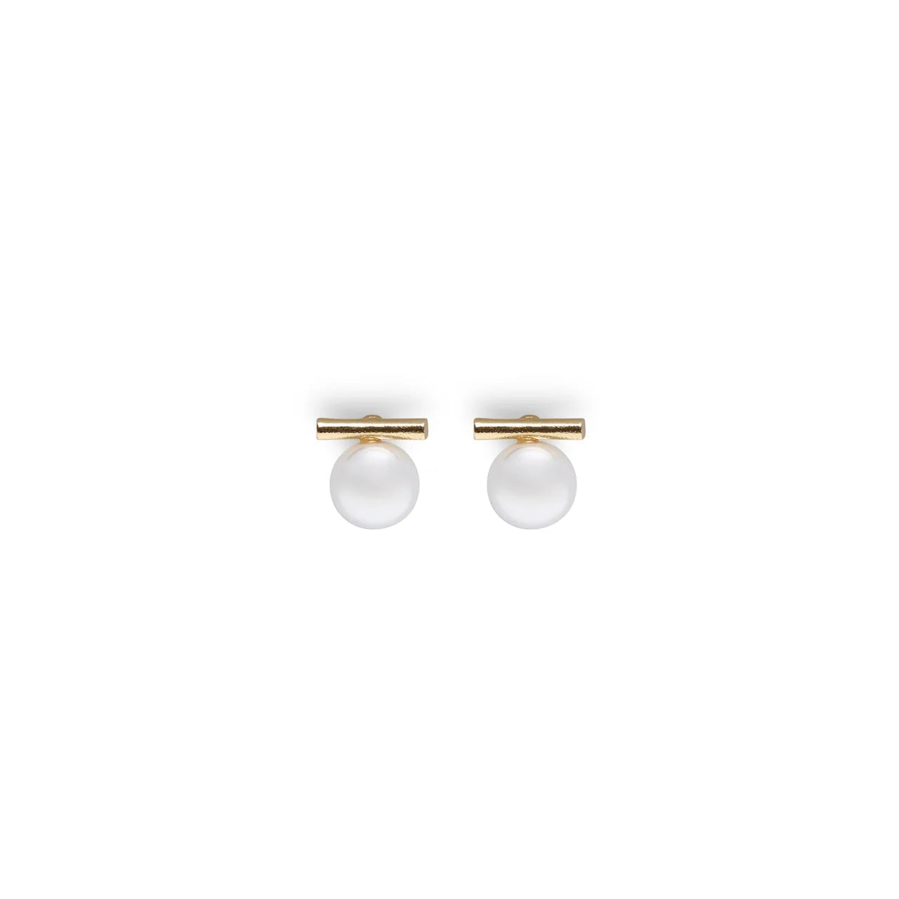 Bristol Ball & T Bar Earrings Pearl