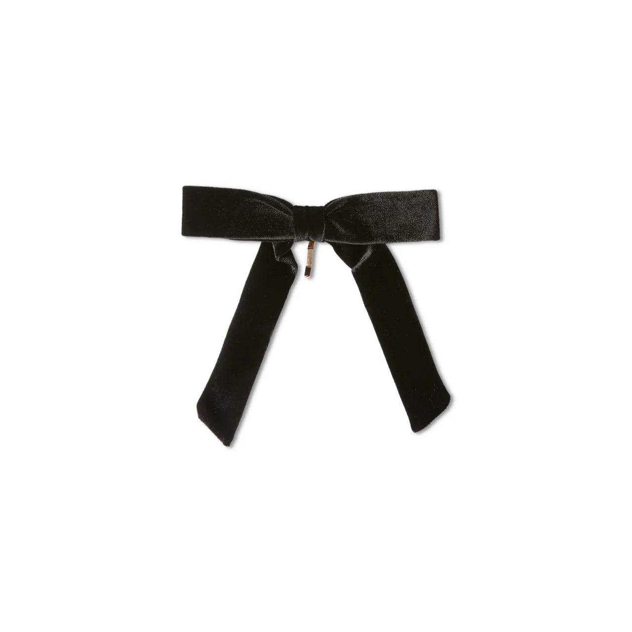 Pony Tail Pin Black Velvet Bow