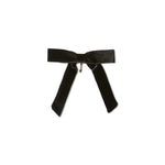 Load image into Gallery viewer, Pony Tail Pin Black Velvet Bow
