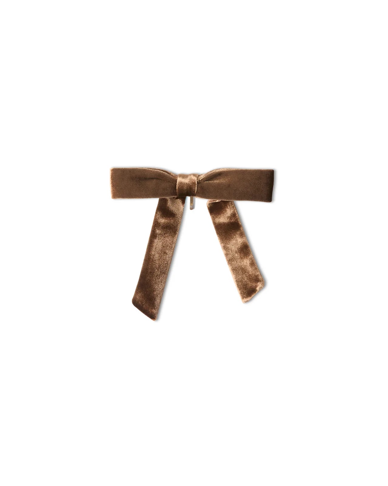 Pony Tail Pin Brown Velvet Bow