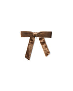 Load image into Gallery viewer, Pony Tail Pin Brown Velvet Bow
