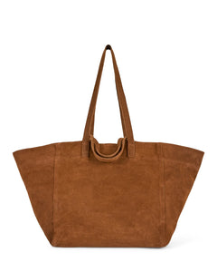 Suede Tan Slouch Bag