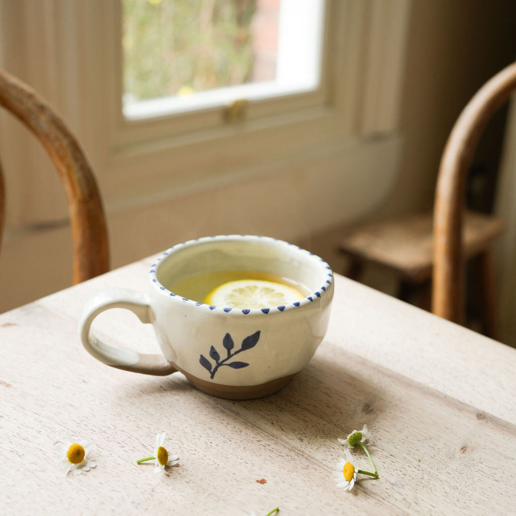 Handpainted Botanic Tea Cup Ink