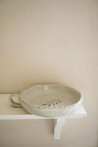 Hand Painted Botanic Dish Taupe