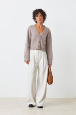 Load image into Gallery viewer, Suncoo Knitted Cardigan Taupe
