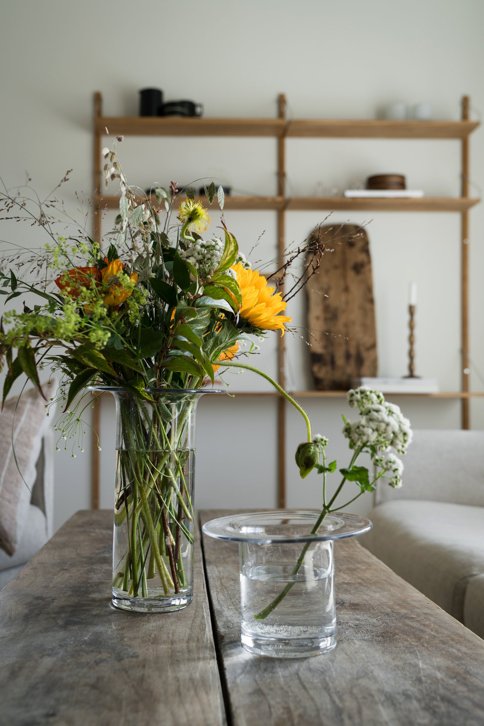 Glass Vase With Flat Rim Large