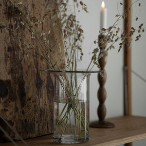 Glass Vase With Flat Rim Large