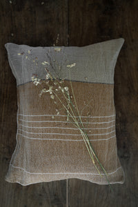 Linen Cushion Grey and Natural 40x60