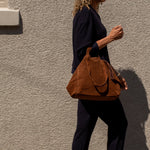 Load image into Gallery viewer, Suede Tan Slouch Bag
