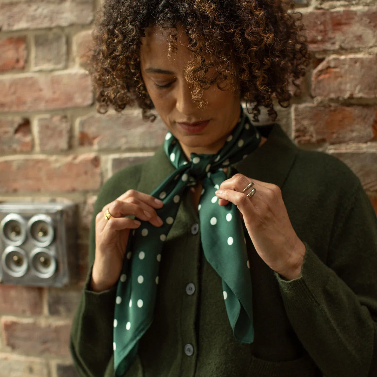 Chalk Mia Scarf Dark Green