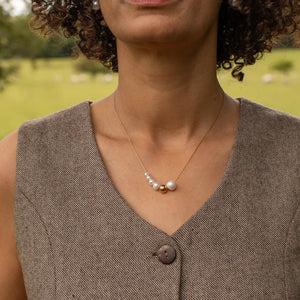 Ashford Multi Ball Necklace Gold