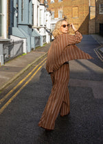 Load image into Gallery viewer, Chalk Jasmine Trousers Stripe Tobacco
