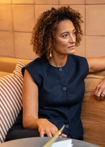 Load image into Gallery viewer, Chalk Ellie Waistcoat Navy
