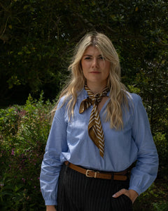 Chalk Effie Scarf Olive Stripe