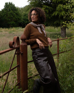 Load image into Gallery viewer, Jane Triangle Scarf Dark Biscuit
