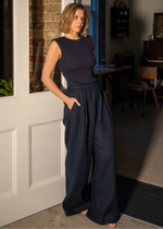 Load image into Gallery viewer, Chalk Jasmine Trousers Plain Navy
