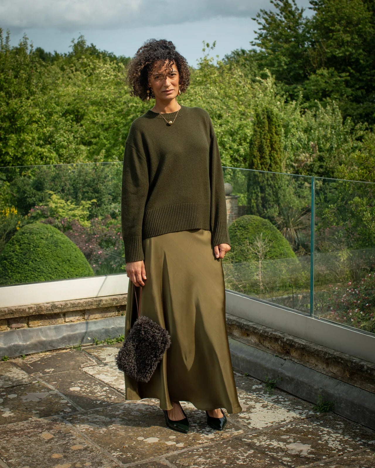 Chalk Gina Skirt Avocado