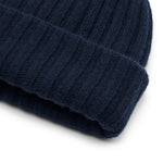 Load image into Gallery viewer, Kari Lambswool Beanie Hat Navy
