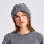 Load image into Gallery viewer, Kari Lambswool Beanie Hat Grey Melange
