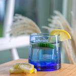 Load image into Gallery viewer, MERZOUGA RECYCLED GLASS TUMBLER BLUE SMALL
