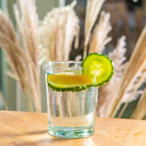 MEKNES RECYCLED GLASS TUMBLER CLEAR MEDIUM