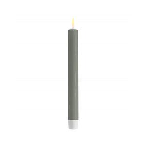 SALVIE GREEN PACK OF TWO LED DINNER CANDLES sizes available