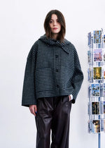 Load image into Gallery viewer, FRNCH Manteau Coat with Removable Scarf Collar Bleu Marine
