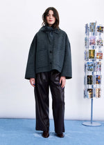 Load image into Gallery viewer, FRNCH Manteau Coat with Removable Scarf Collar Bleu Marine
