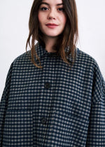 Load image into Gallery viewer, FRNCH Manteau Coat with Removable Scarf Collar Bleu Marine
