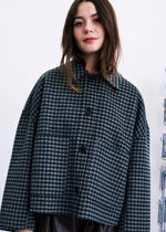 Load image into Gallery viewer, FRNCH Manteau Coat with Removable Scarf Collar Bleu Marine
