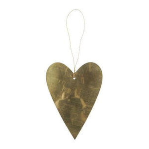 BRASS HEART DECORATION FOR HANGING two sizes available