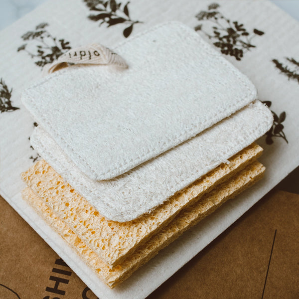 LOOFAH SPONGES AND SWEDISH DISHCLOTHS - 6 PIECE VARIETY PACK