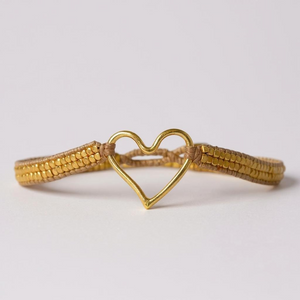 JG01 Jill Gold Heart Bracelet