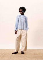 Load image into Gallery viewer, FRNCH Blouse Clair Blue Check
