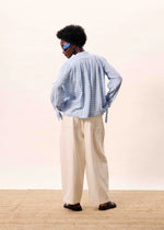 Load image into Gallery viewer, FRNCH Blouse Clair Blue Check
